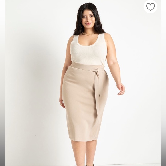 Eloquii Dresses & Skirts - Eloquii Tie Waist Midi Skirt